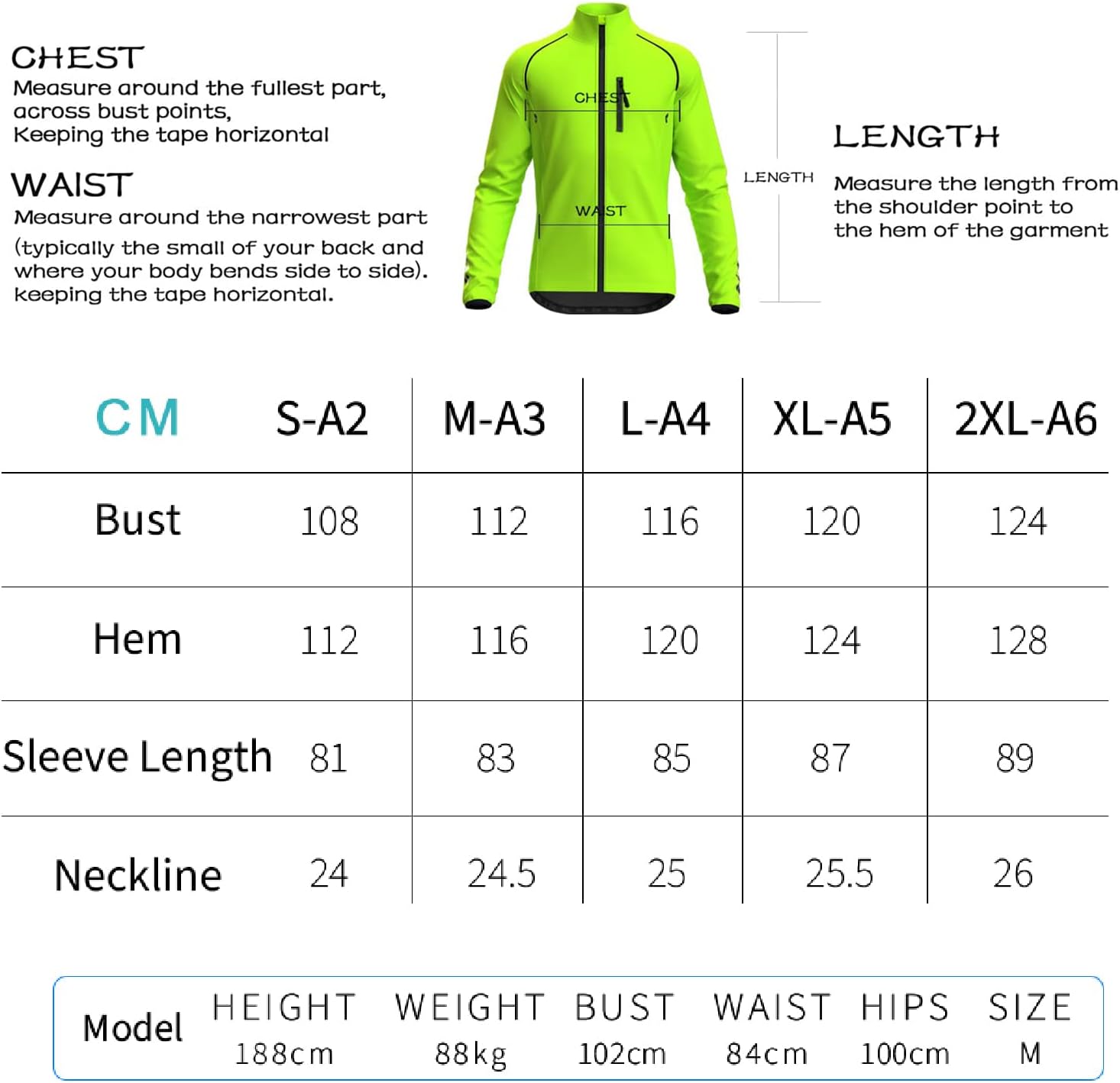 Detalle 2 de Wulibike Veste Vélo Homme – Veste imperméable légère, coupe-vent et réfléchissante