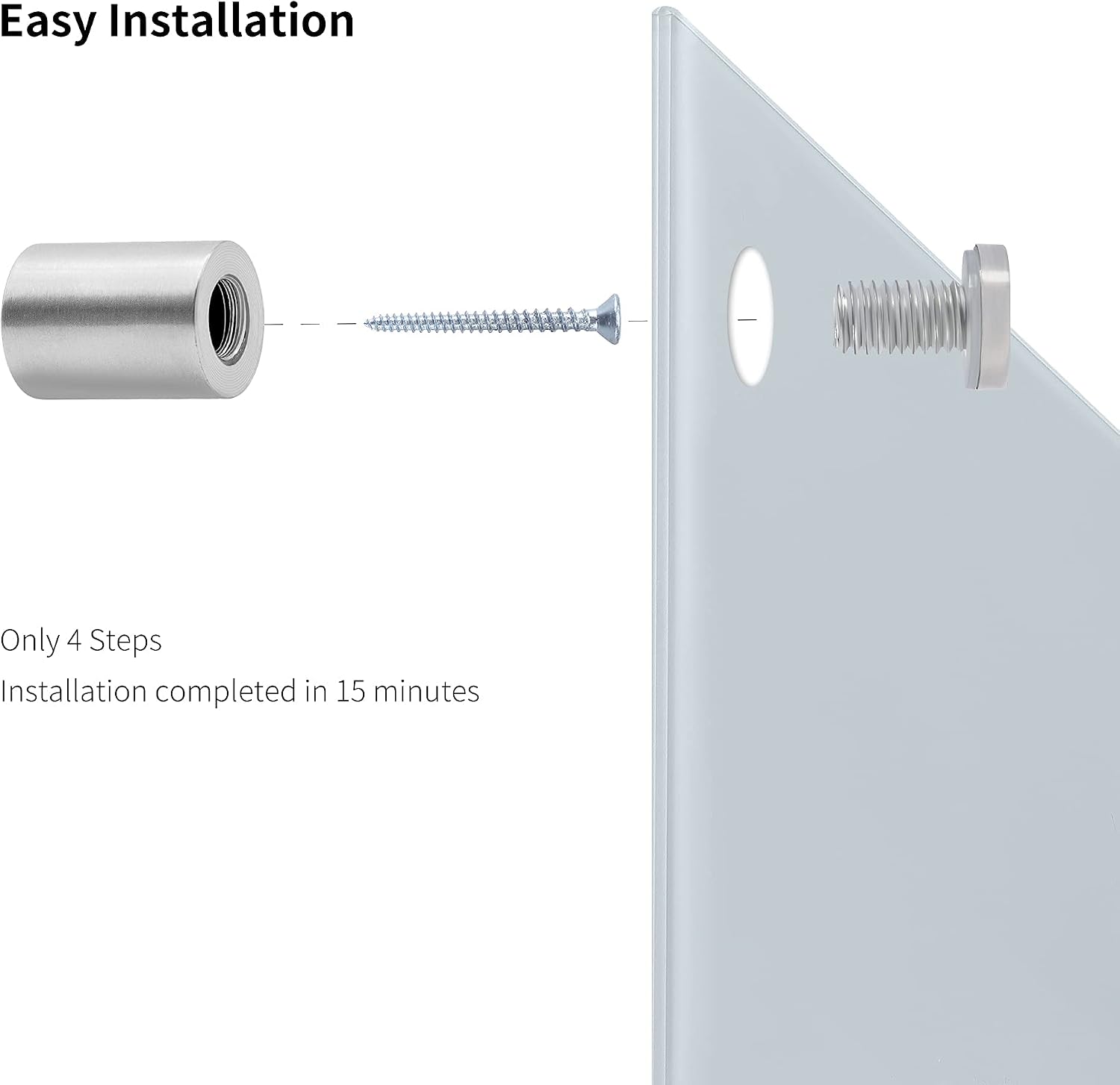 Thumbnail 5 de R&G Magnetic Glass Whiteboard 48 x 36 in, Frameless Tempered Glass