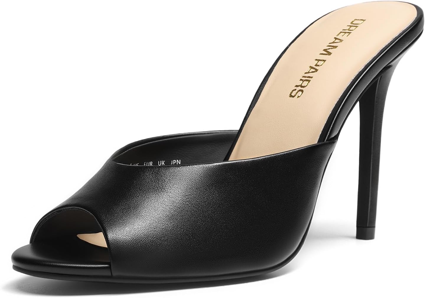 Detalle de DREAM PAIRS Mule Heels for Women — 3.94-Inch Stiletto Open-Toe Mules