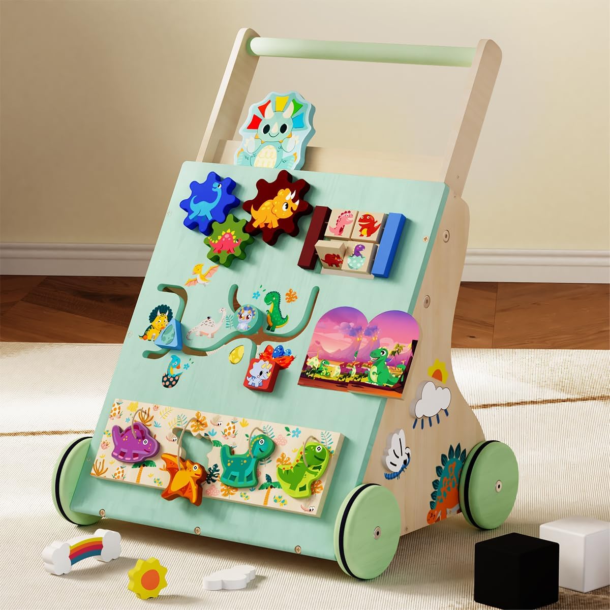 Thumbnail 1 de TERRAMUS Dinosaur Wooden Baby Walker