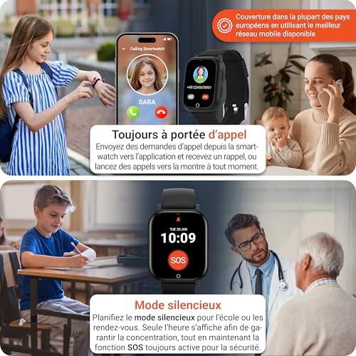 Detalle de PAJ GPS Smartwatch GPS 4G avec bouton SOS — Montre connectée pour enfants et seniors