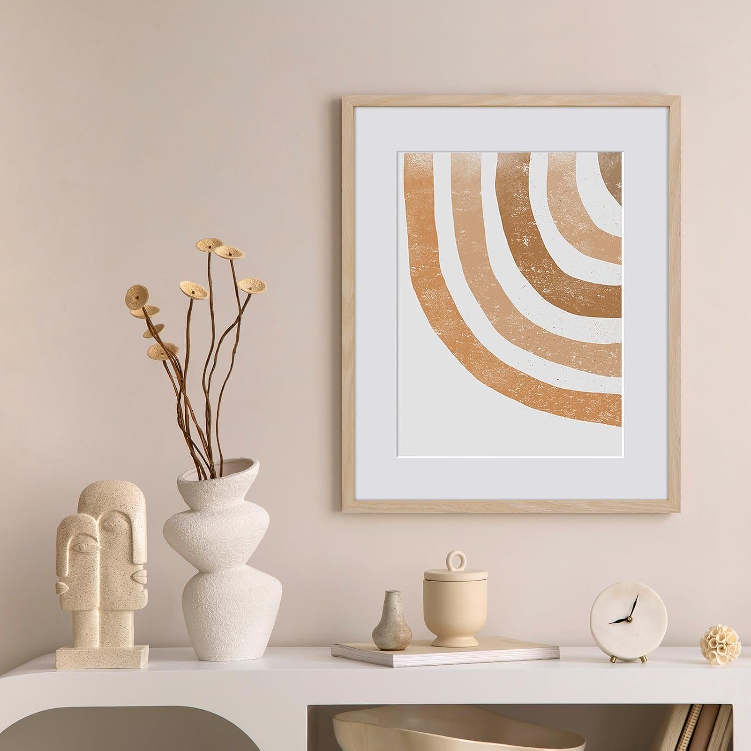 Detalle de Puthiac 16x20 Solid Oak Wood Picture Frame (Plexi Front) — Fits 12x16 with Mat or 16x20 Without Mat, Wall Display Only