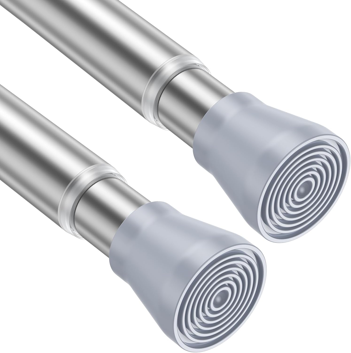 Thumbnail 6 de AIZESI 2-Pack Spring Tension Rods (Adjustable 26–39 in) for Curtains, Doors & Windows — White