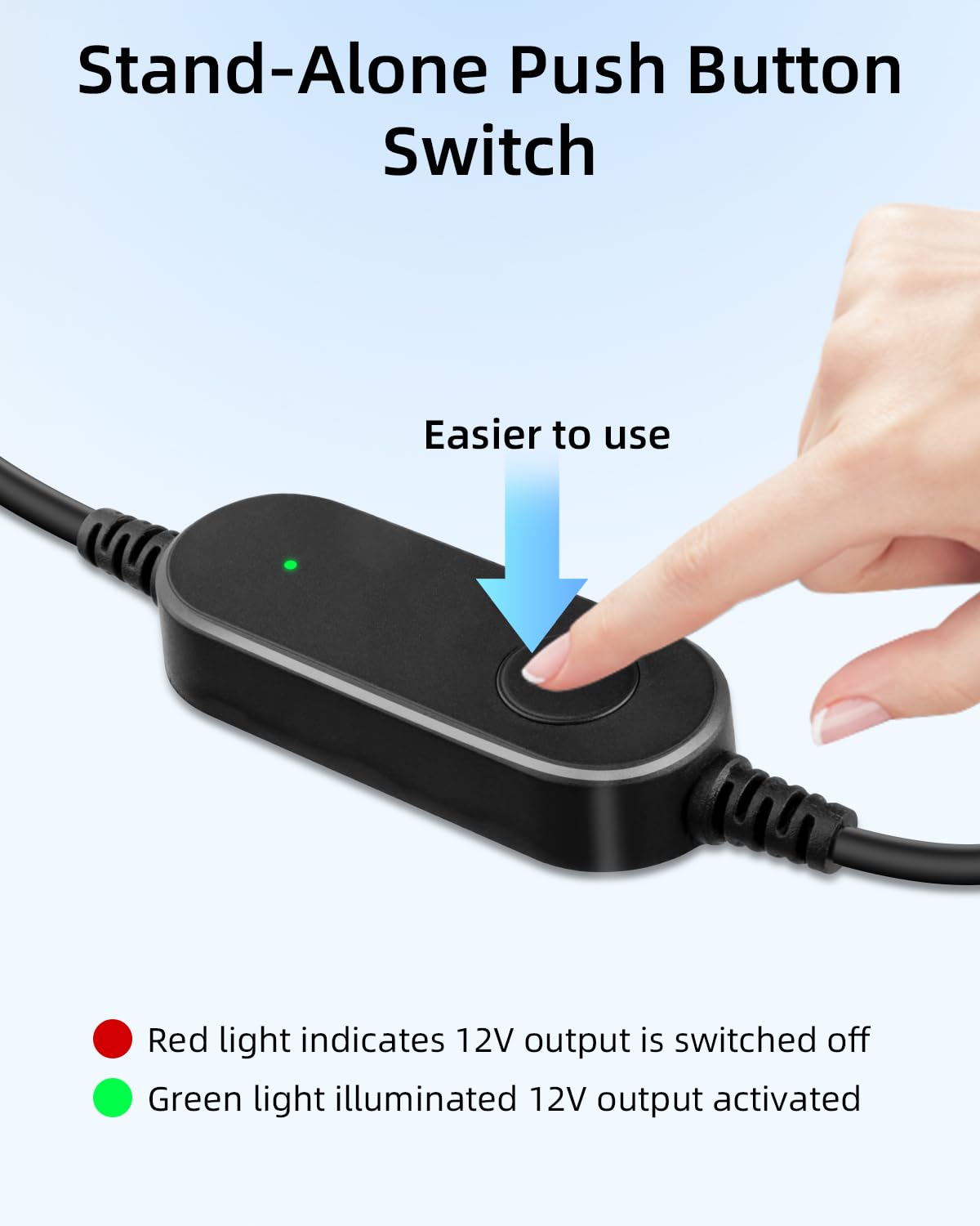 Detalle de RIIEYOCA Dual Port USB A & USB C 5V to 12V Step Up Converter Cable (12W, 1.5m)