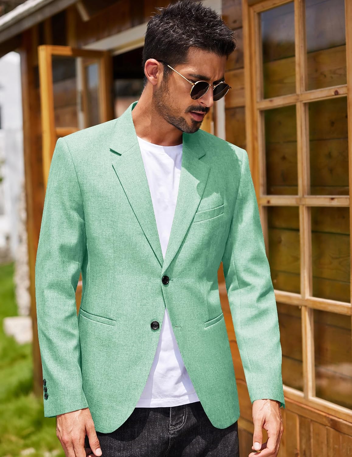 Detalle de COOFANDY Men's Polyester Blazer