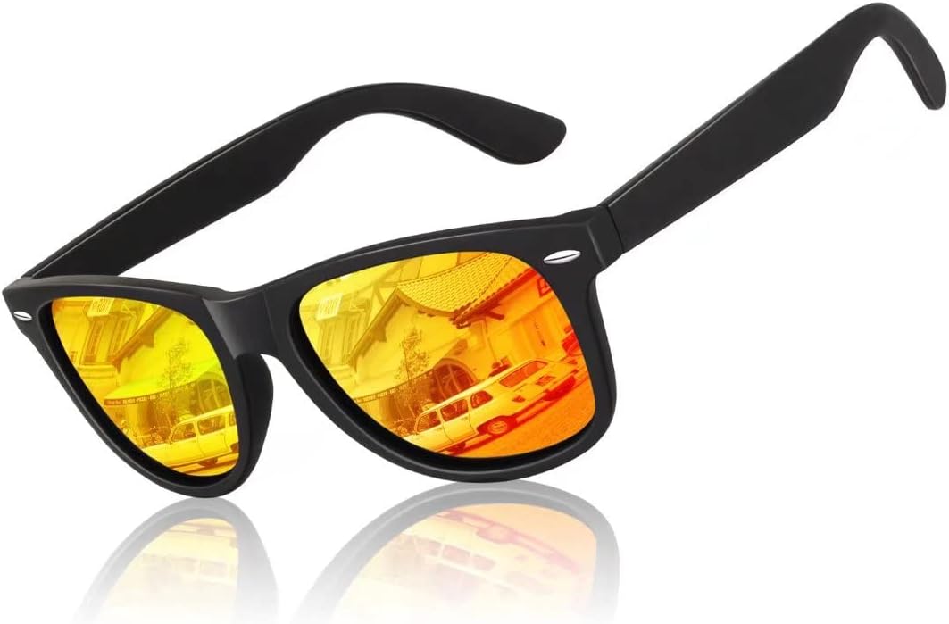 Detalle de LINVO Polarised Sunglasses: UV400 Protection, 80's Retro Style for Men and Women