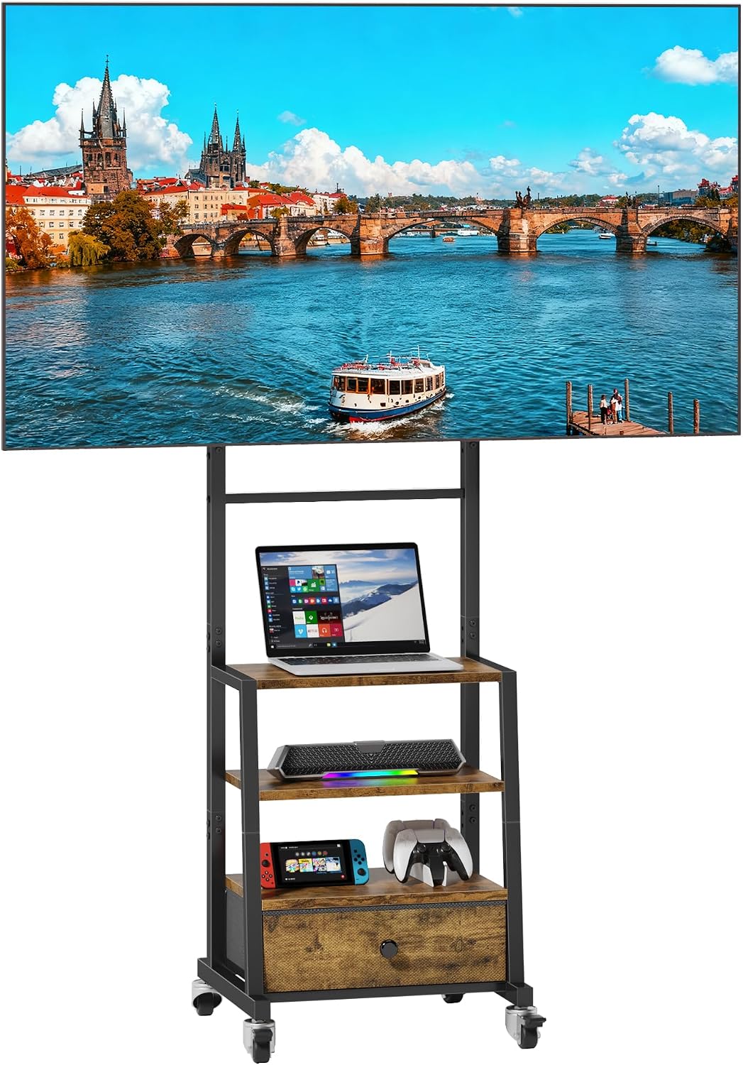 Detalle de OYRREU TV Ständer Rollbar für 32–55 Zoll