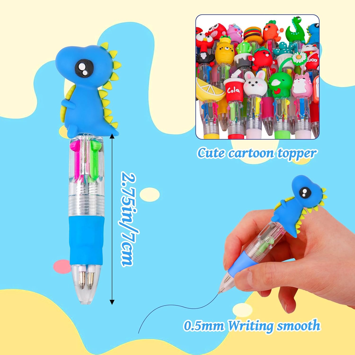Thumbnail 1 de WIURGOHA 32pcs mini multicolour 4‑in‑1 pens