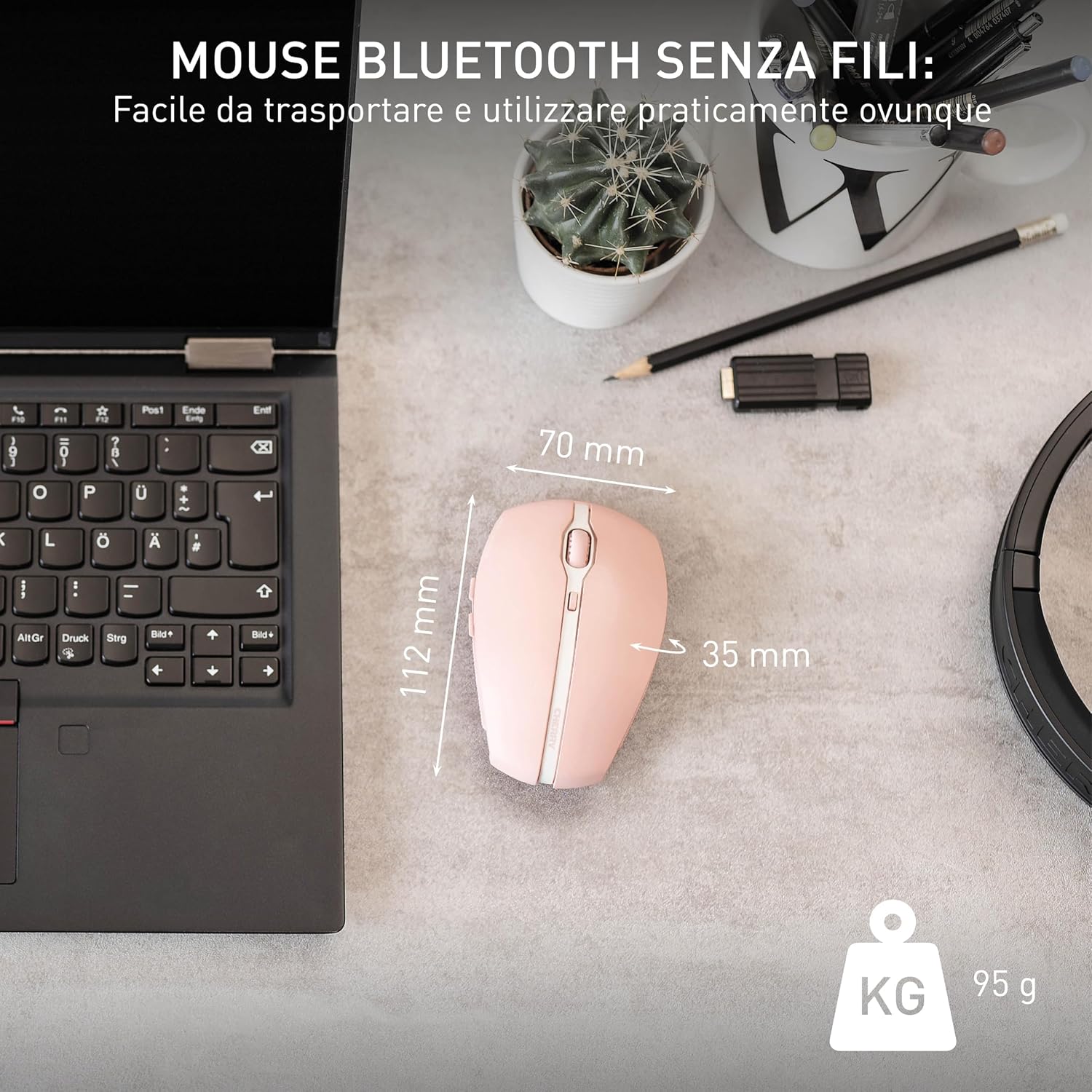 Thumbnail 2 de Cherry Gentix BT Mouse Bluetooth 3 dispositivi