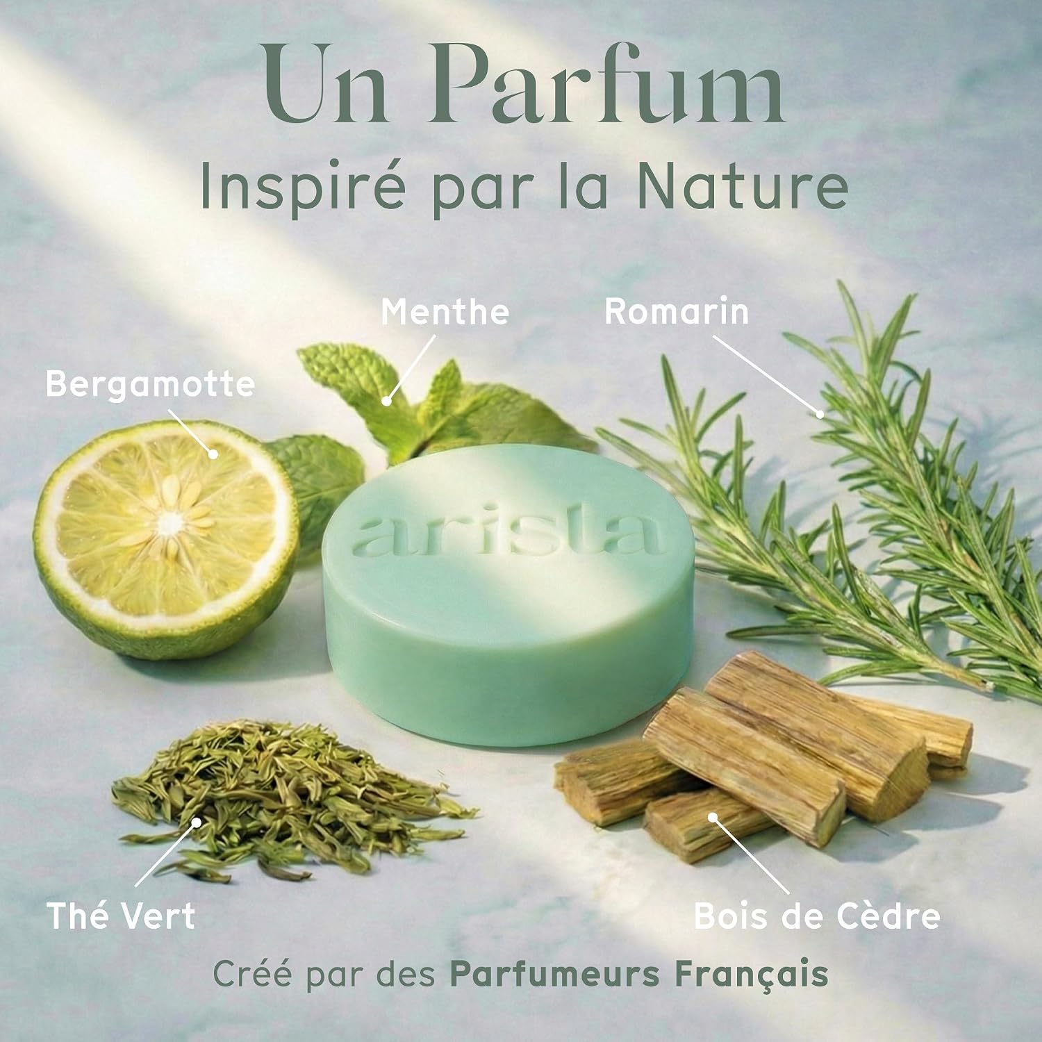 Detalle de Arista Shampoing solide Romarin & Biotine — volume et légèreté pour cheveux fins (80 g)