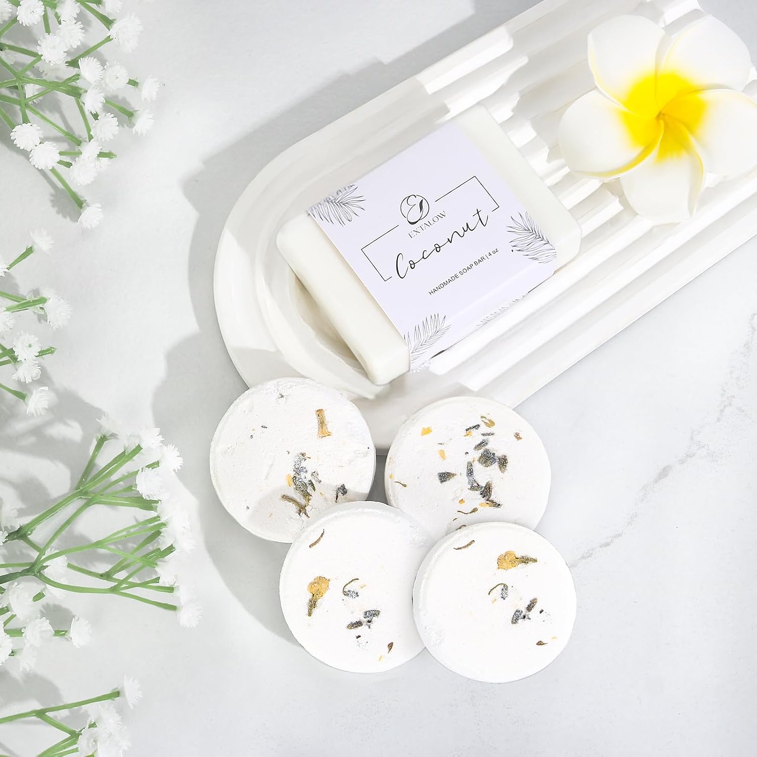 Detalle 2 de EXTALOW Coconut Spa Gift Set for Women – At-Home Luxury Bath & Body Gift Basket