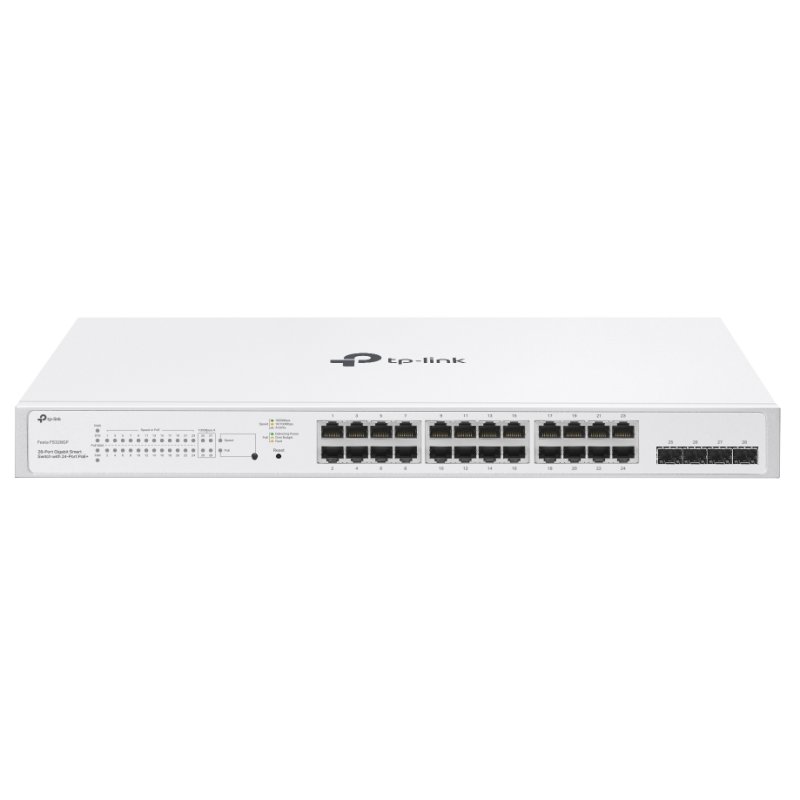 Detalle de TP-Link Festa FS328GP conmutador de 24 puertos Gigabit