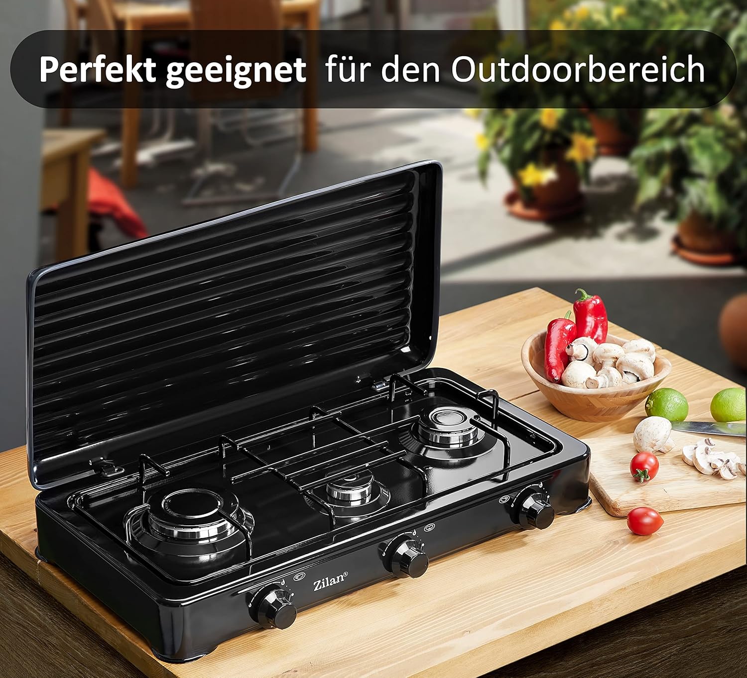 Detalle 2 de Gaskocher Camping 3‑Flammig 58 cm