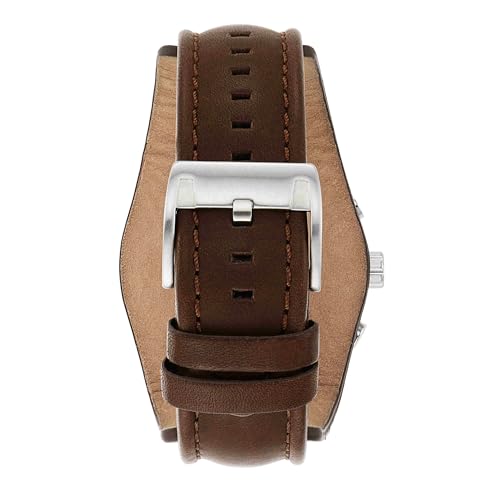 Detalle de FOSSIL Coachman Men's Quartz Watch CH2891 with Black Dial and Brown Leather Cuff
