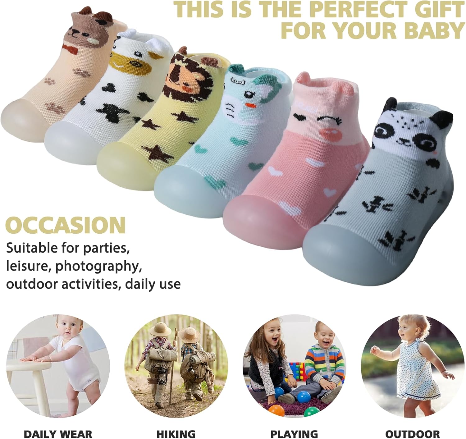 Thumbnail 5 de EDOTON Baby Sock Shoes: First Walking Shoes for Toddlers with Non-Slip Rubber Sole