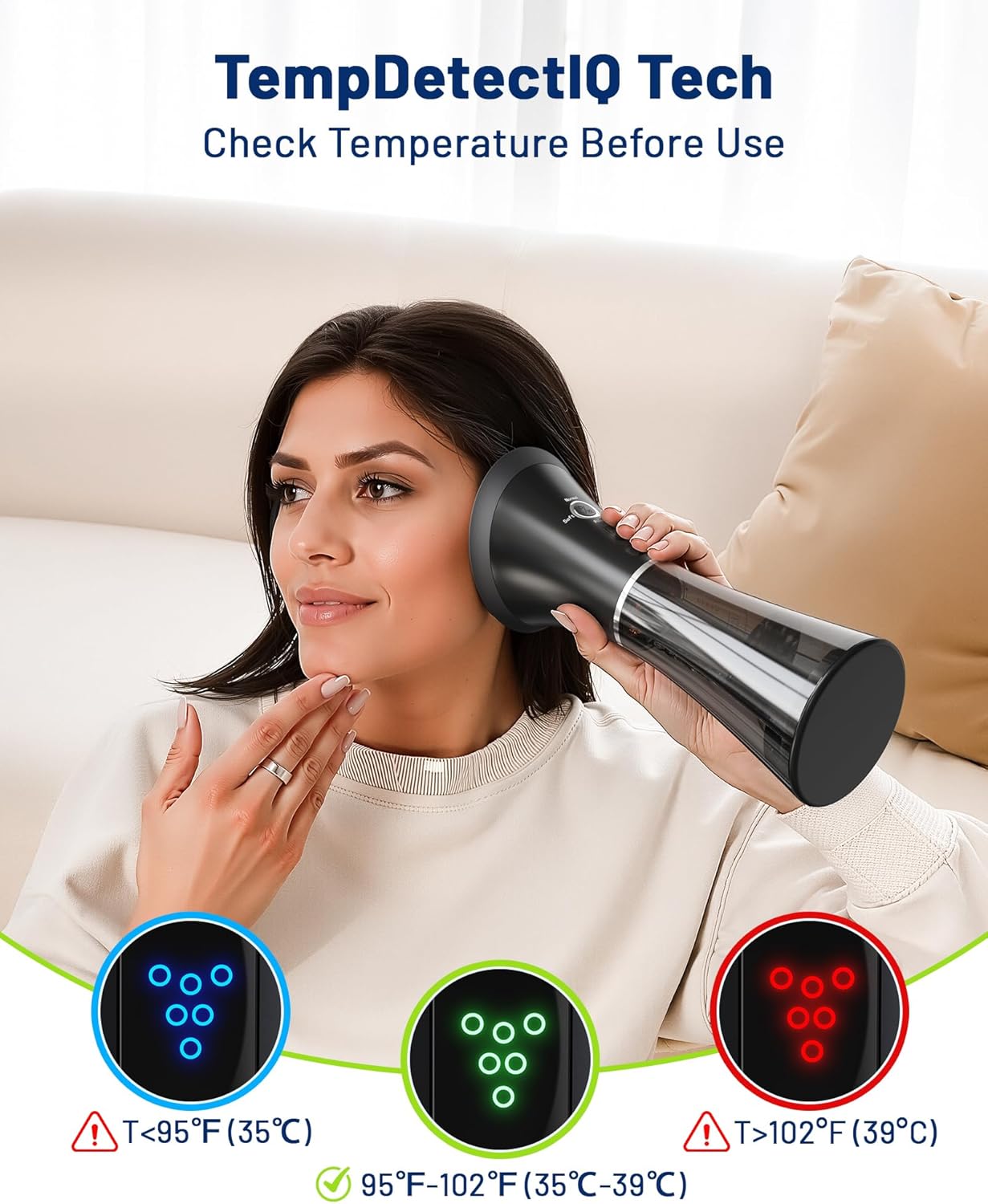 Detalle de KAUGIC Upgraded Ear Wax Removal with One-Piece Waste Tank