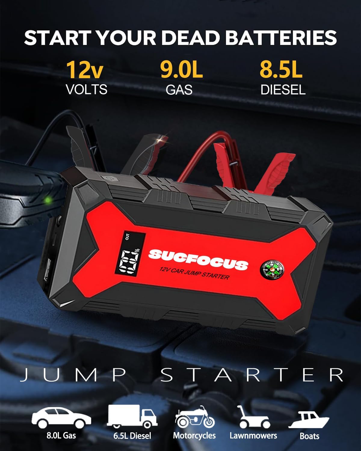 Detalle 2 de Jump Starter Power Pack 4000A car booster