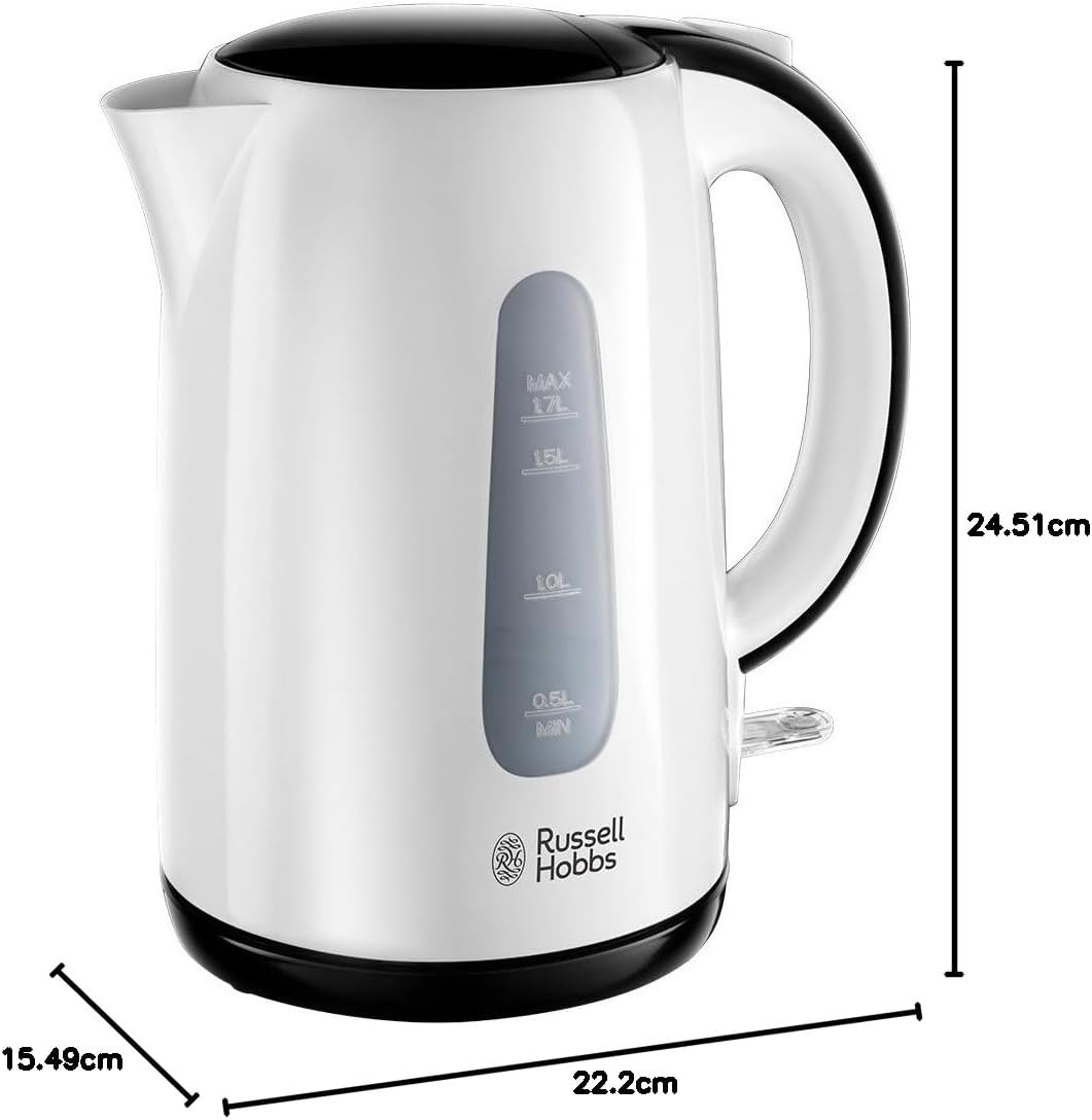Detalle 2 de Russell Hobbs Bollitore Elettrico My Breakfast 1,7 L – 2200 W, base girevole 360° e filtro anticalcare rimovibile