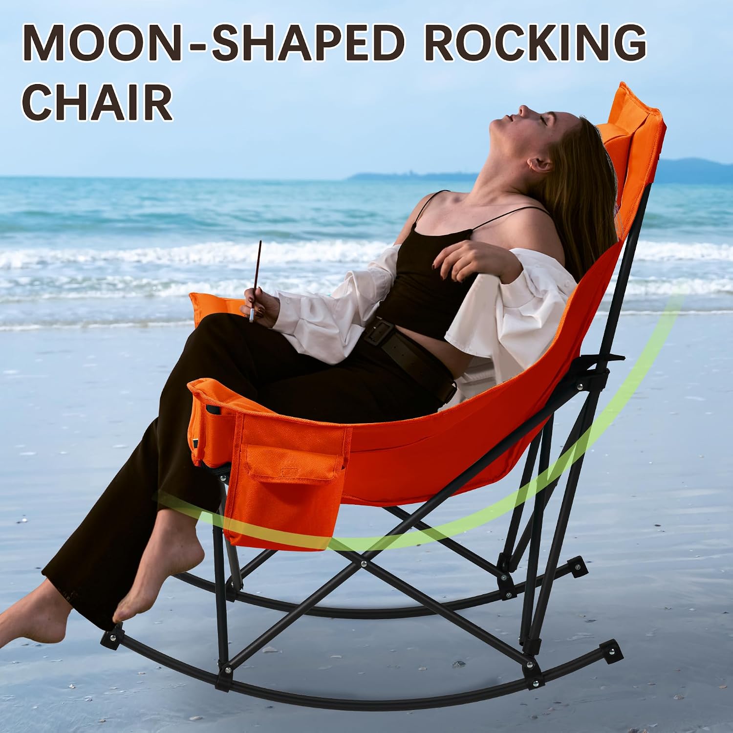 Thumbnail 6 de Unisakey Rocking Camping Chair, 300-lb Capacity