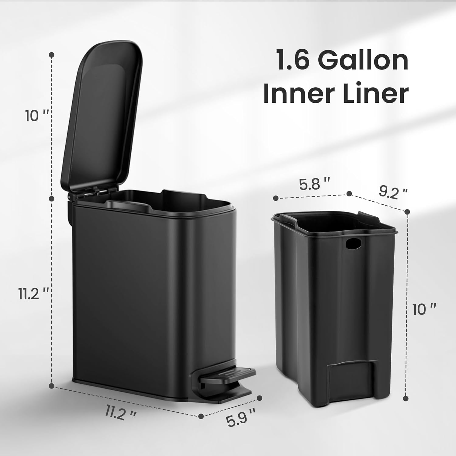 Thumbnail 4 de Cesun Small Bathroom Trash Can 6L 🗑
