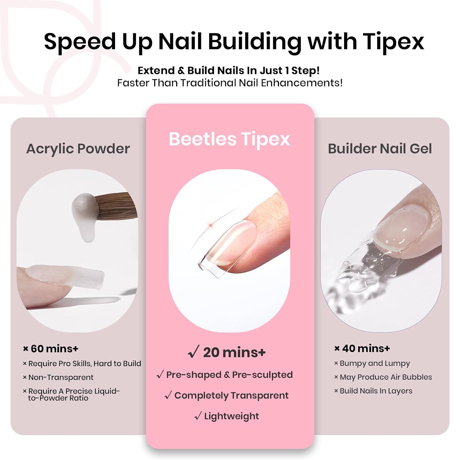 Thumbnail 3 de Beetles Tipex Instant Apex Nail Tips 512 pcs 💅