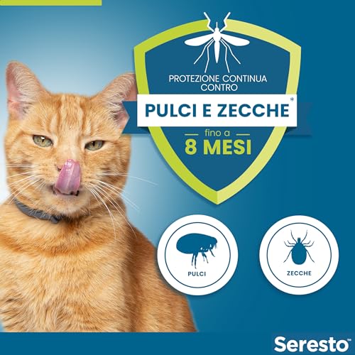 Detalle de Seresto collare antiparassitario per gatti – protezione fino a 8 mesi contro pulci e zecche