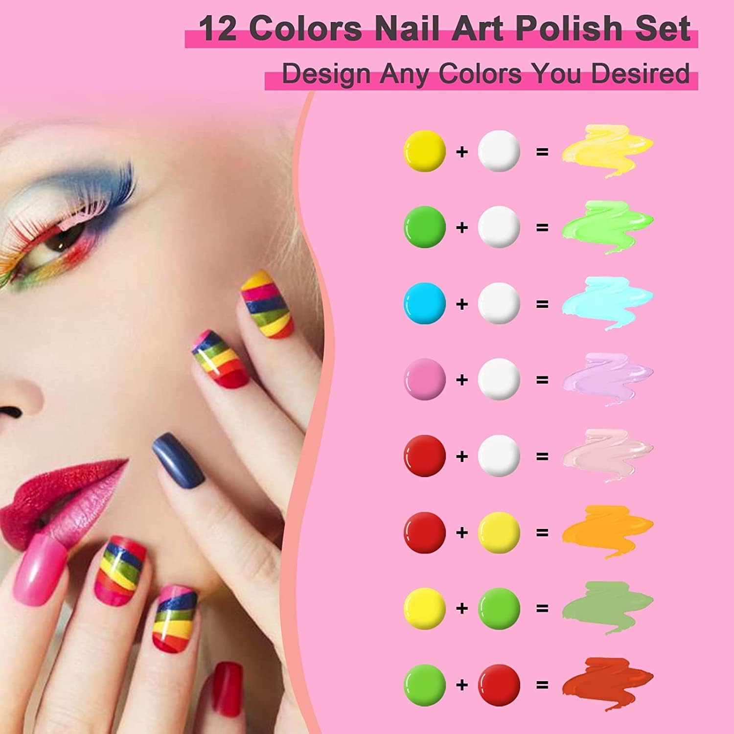 Detalle 2 de GOICC Ensemble de Vernis à Ongles Gel Art – Kit 12 couleurs avec pinceau fin