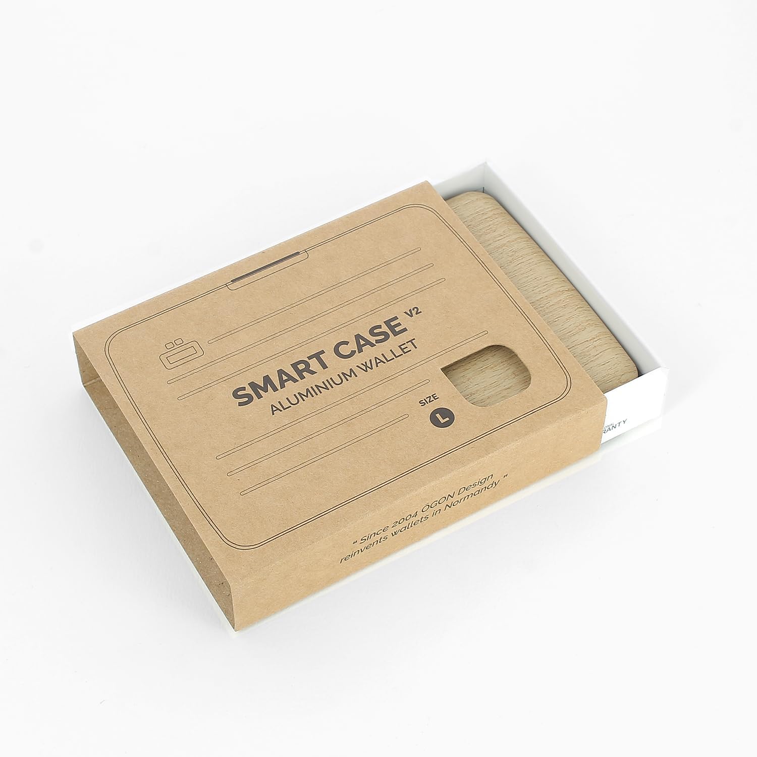 Detalle de ÖGON -DESIGNS- Portefeuille en Aluminium Oslo Large (Smart Case) — sécurité et grande capacité