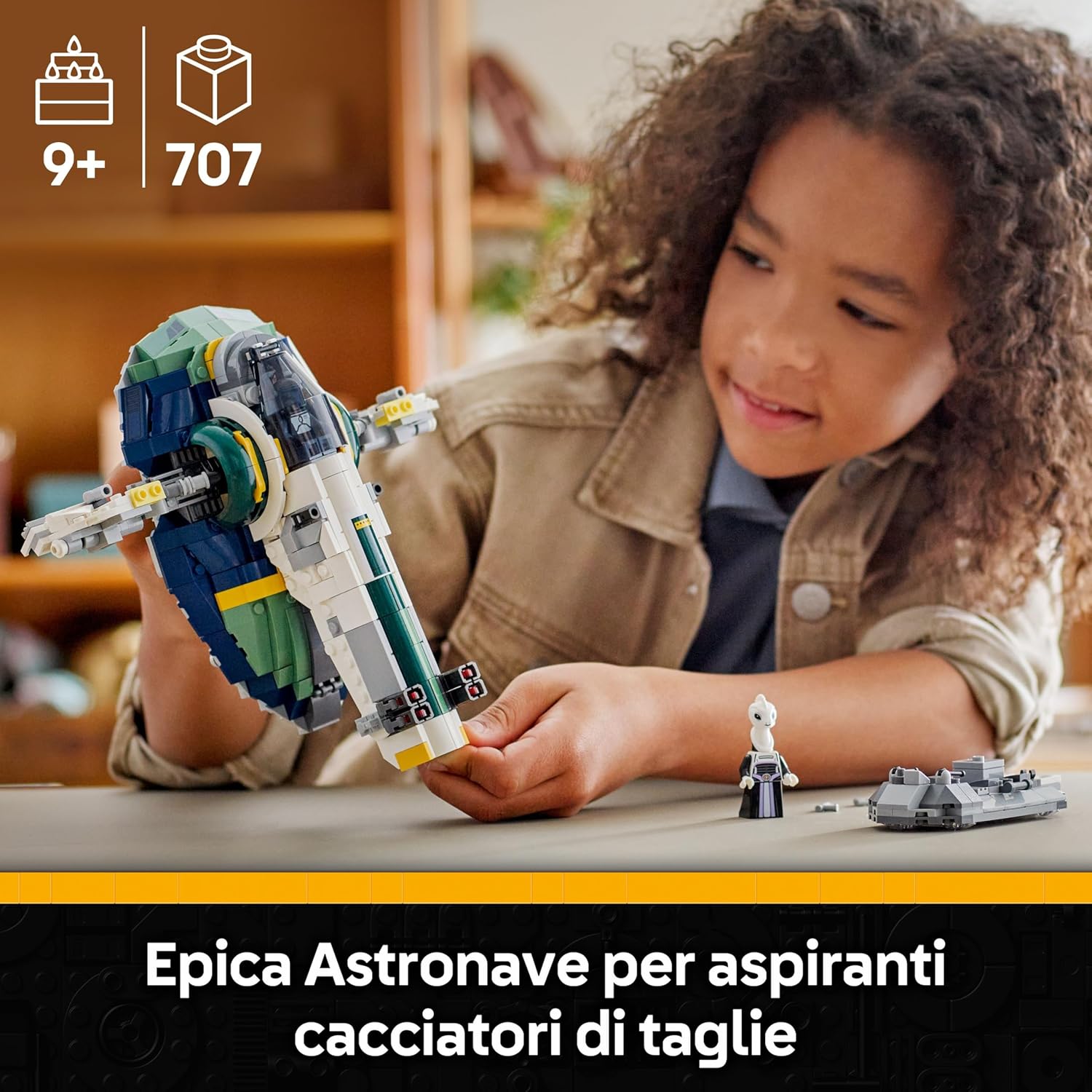 Thumbnail 1 de LEGO Star Wars 75433 Astronave di Jango Fett – Nave stellare con ali rotanti e 3 minifigure per esposizione