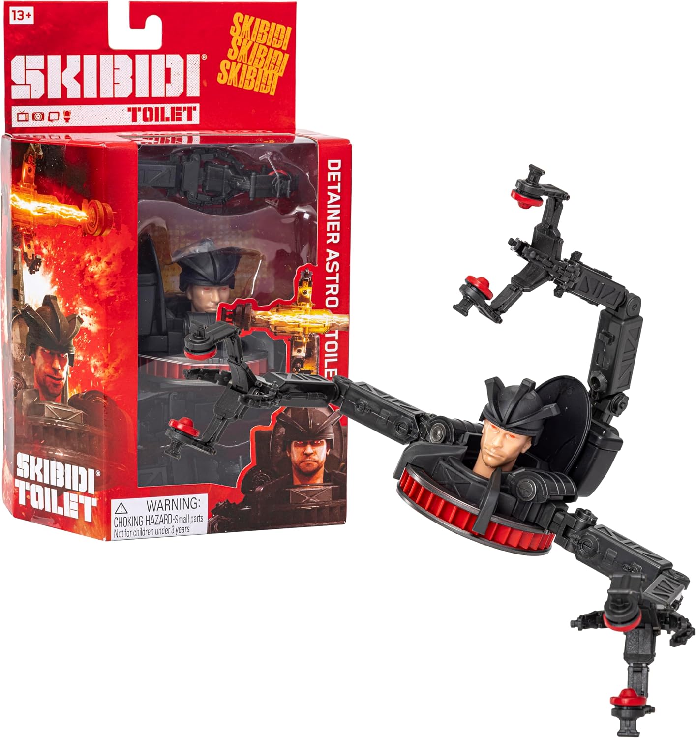Detalle de Skibidi Toilet Detainer Astro Toaleta – figurka Deluxe, seria 2, 15 cm