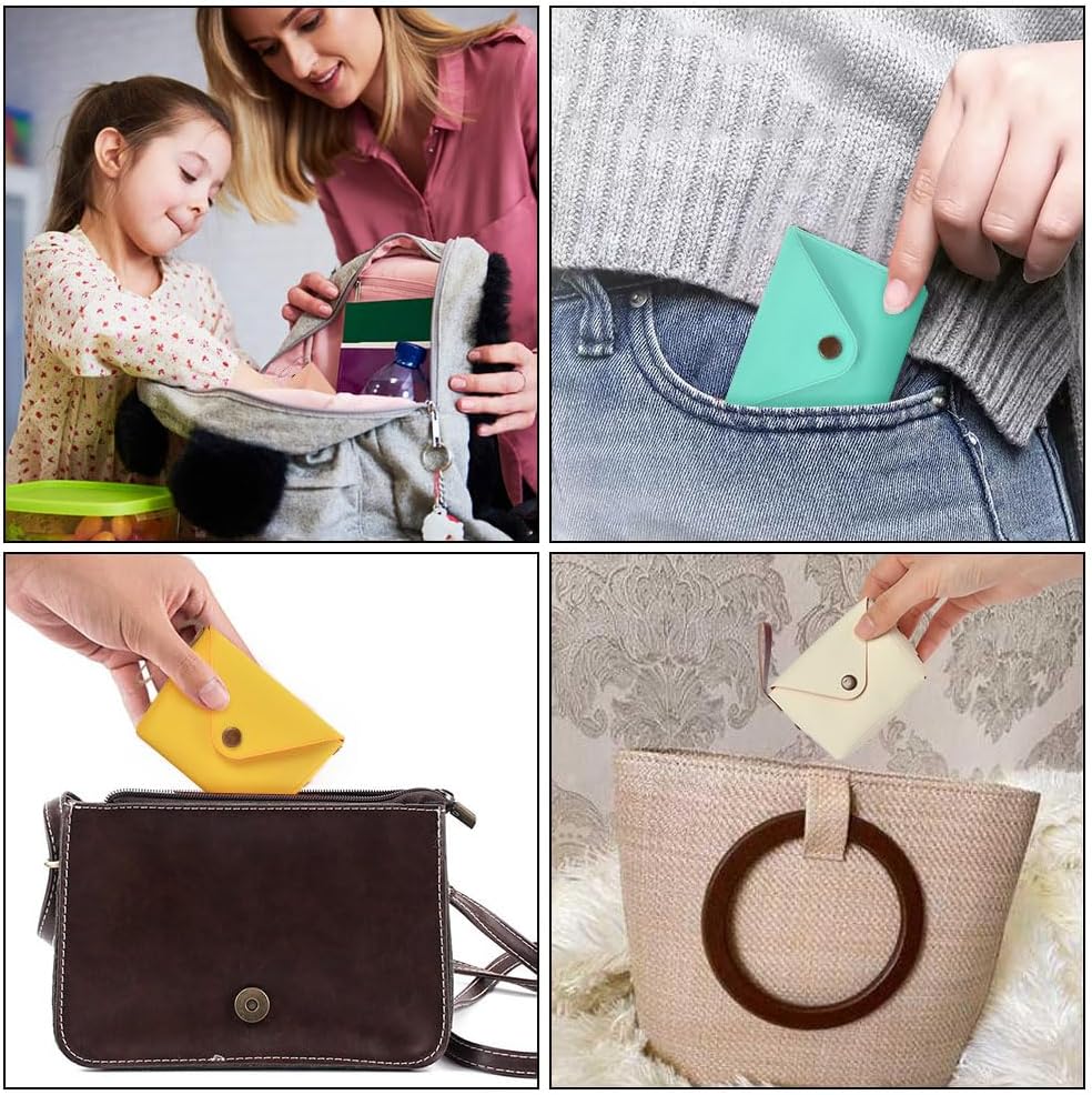 Thumbnail 5 de Aucuu Petit Porte-Monnaie en Cuir Femme – Ensemble de 4 Mini Portefeuilles Sacs à Main