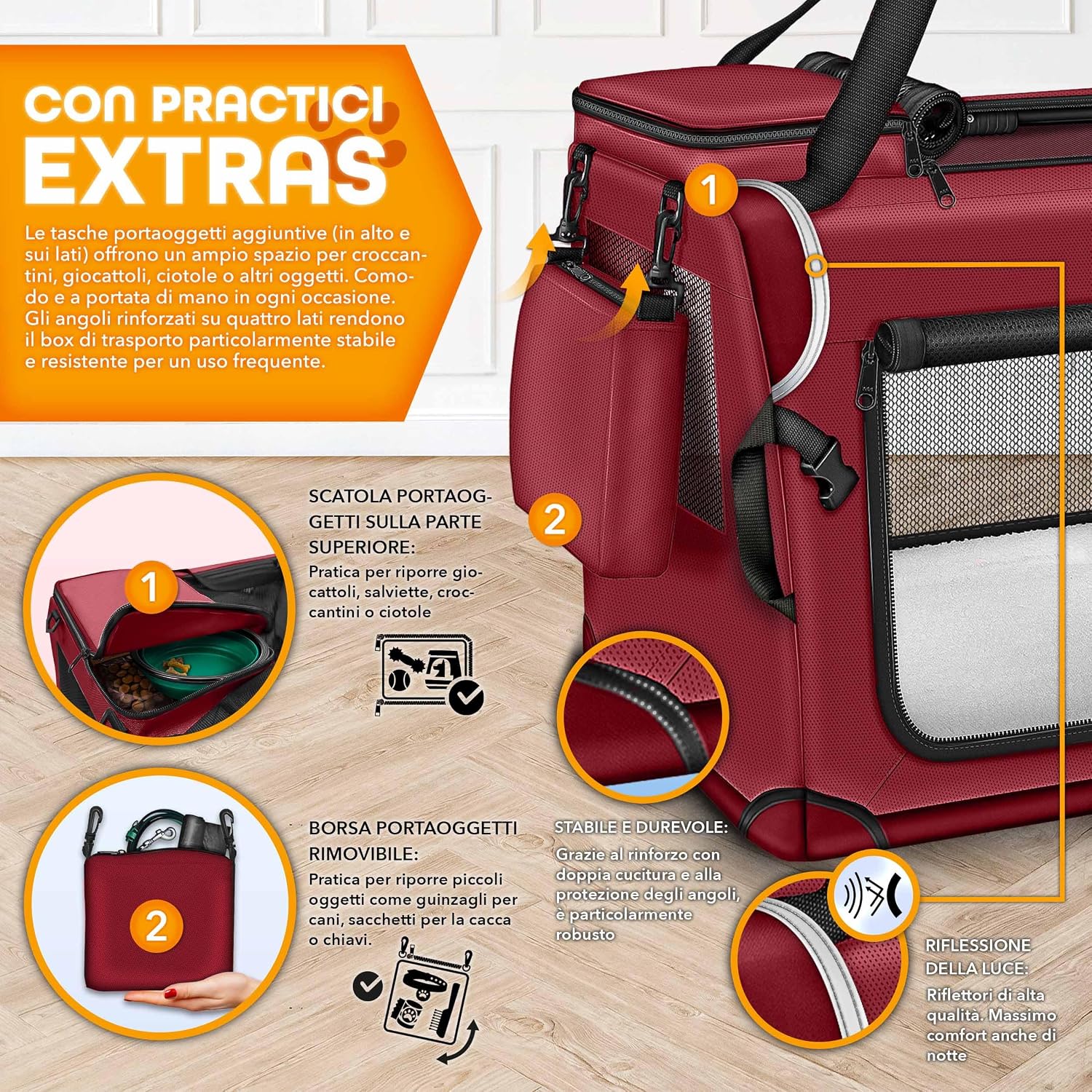 Detalle de TRESKO® Box per cani S 50 x 34 x 34 cm