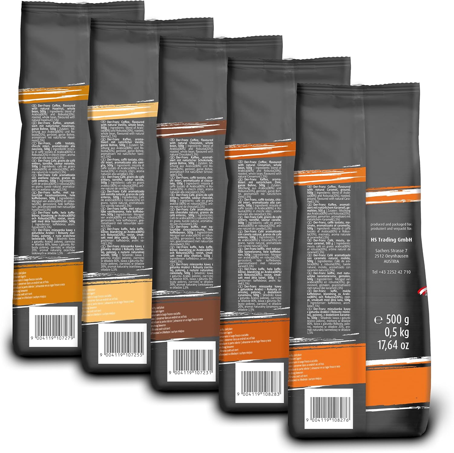 Thumbnail 1 de Der-Franz caffè Pack: chicchi interi aromatizzati 5x500 g