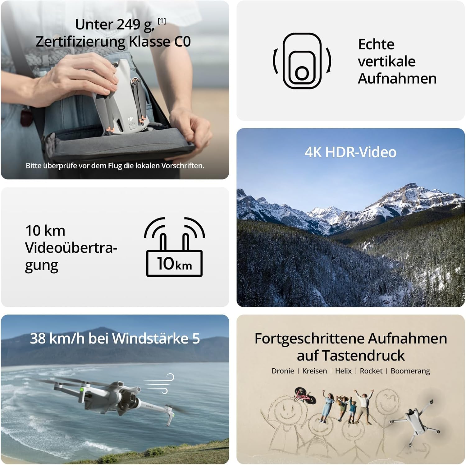 Detalle 2 de DJI Mini 3 Fly More Combo Drohne 4K, 114 Min Flugzeit