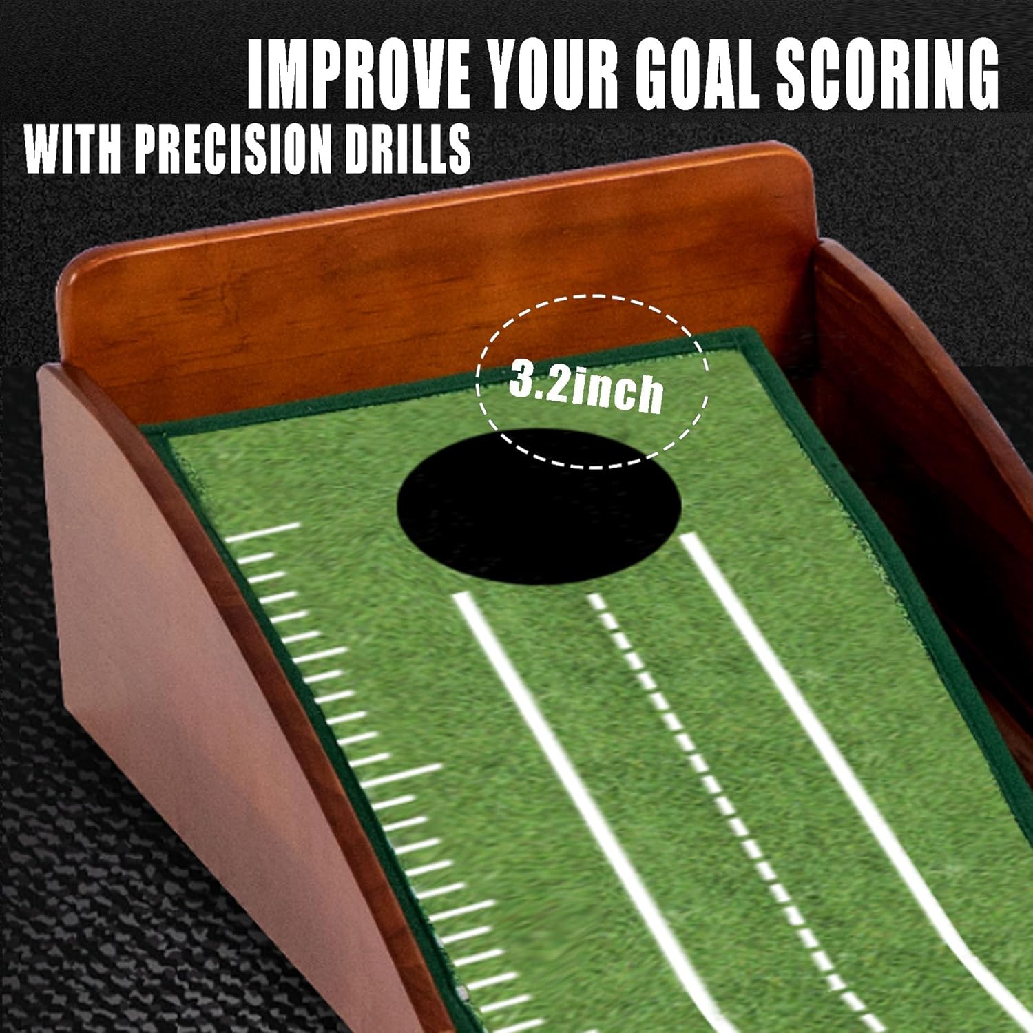 Thumbnail 3 de YOUCZON Indoor Putting Green Mat with Auto Ball Return & Solid Wood Base