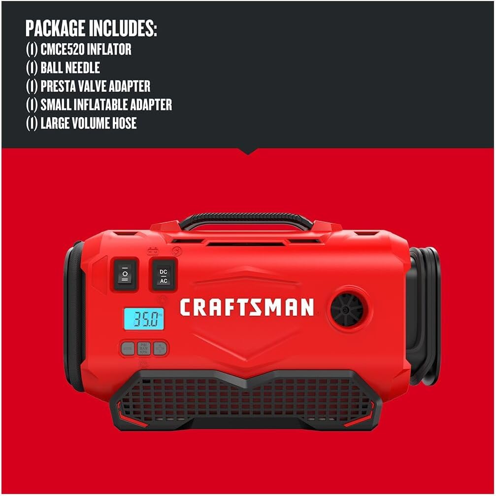Thumbnail 2 de Craftsman V20 Tire Inflator Portable Air Compressor (CMCE520B) with 3 Power Modes