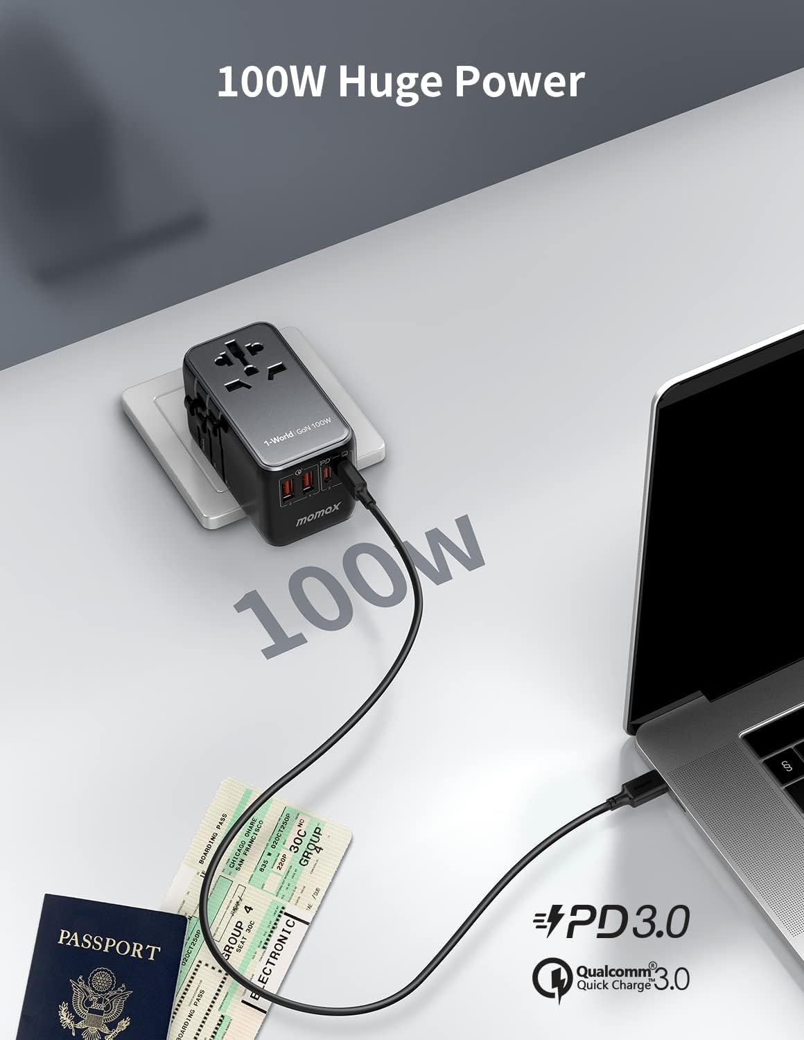 Thumbnail 2 de MOMAX Universal Travel Adapter 100W