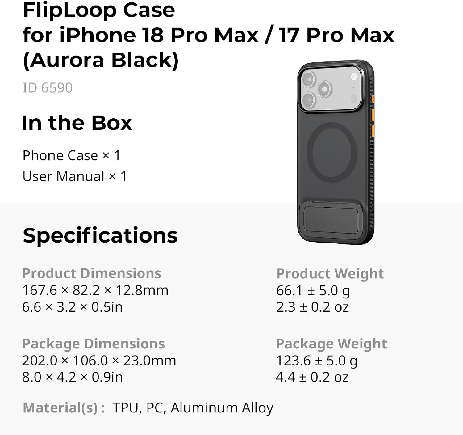 Thumbnail 6 de SmallRig Phone Case with Stand, Aurora Black