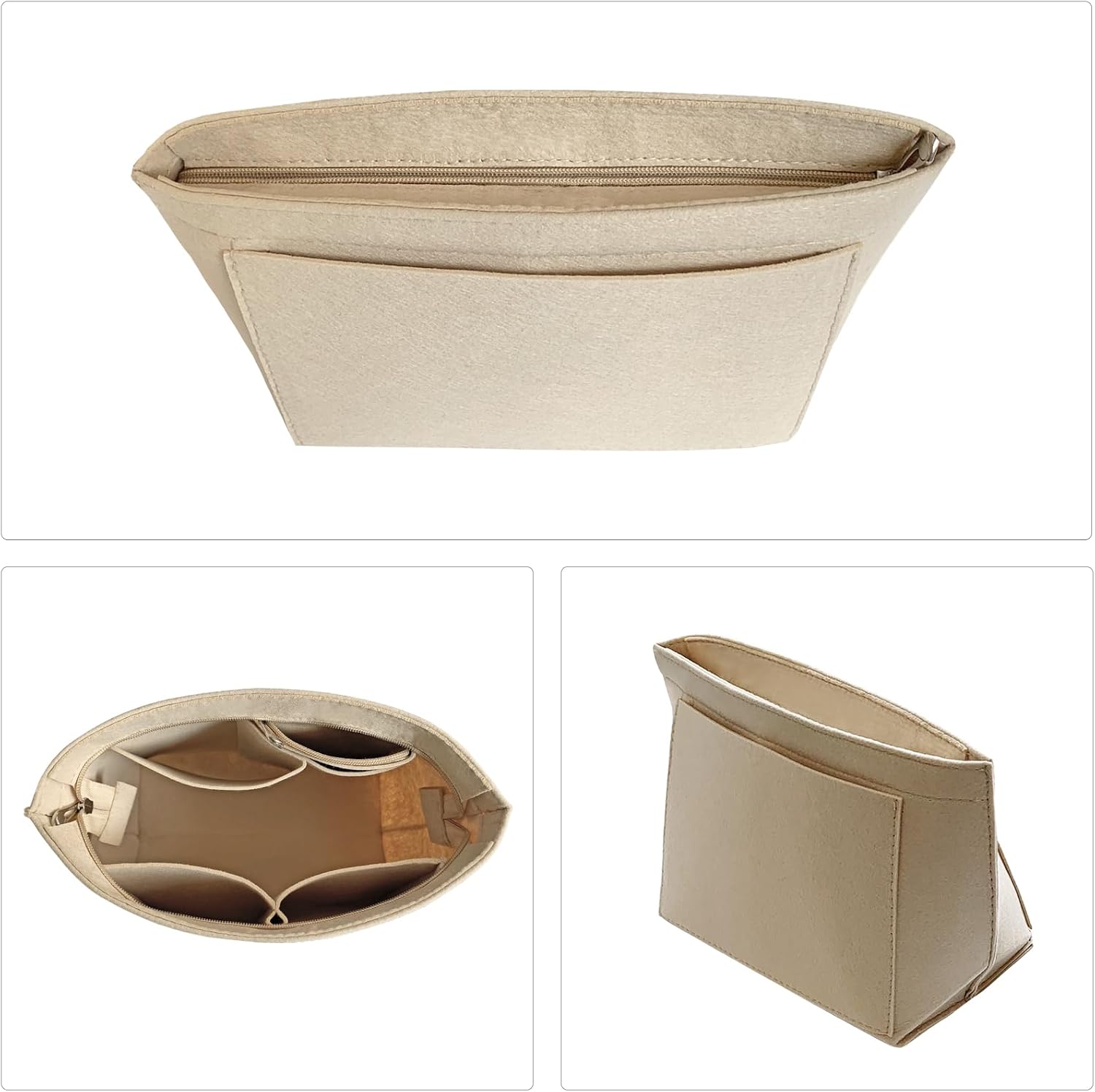 Thumbnail 2 de DongMaple Filz Taschenorganizer Beige L