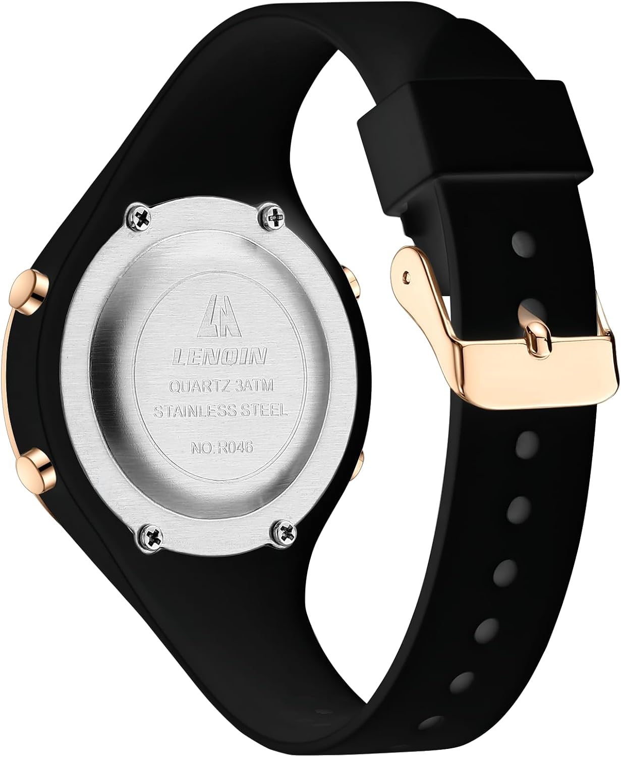 Thumbnail 2 de LN LENQIN Damen Digitaluhr mit Stoppuhr, Kalender und Silikonband – sportlicher Chronograph-Style