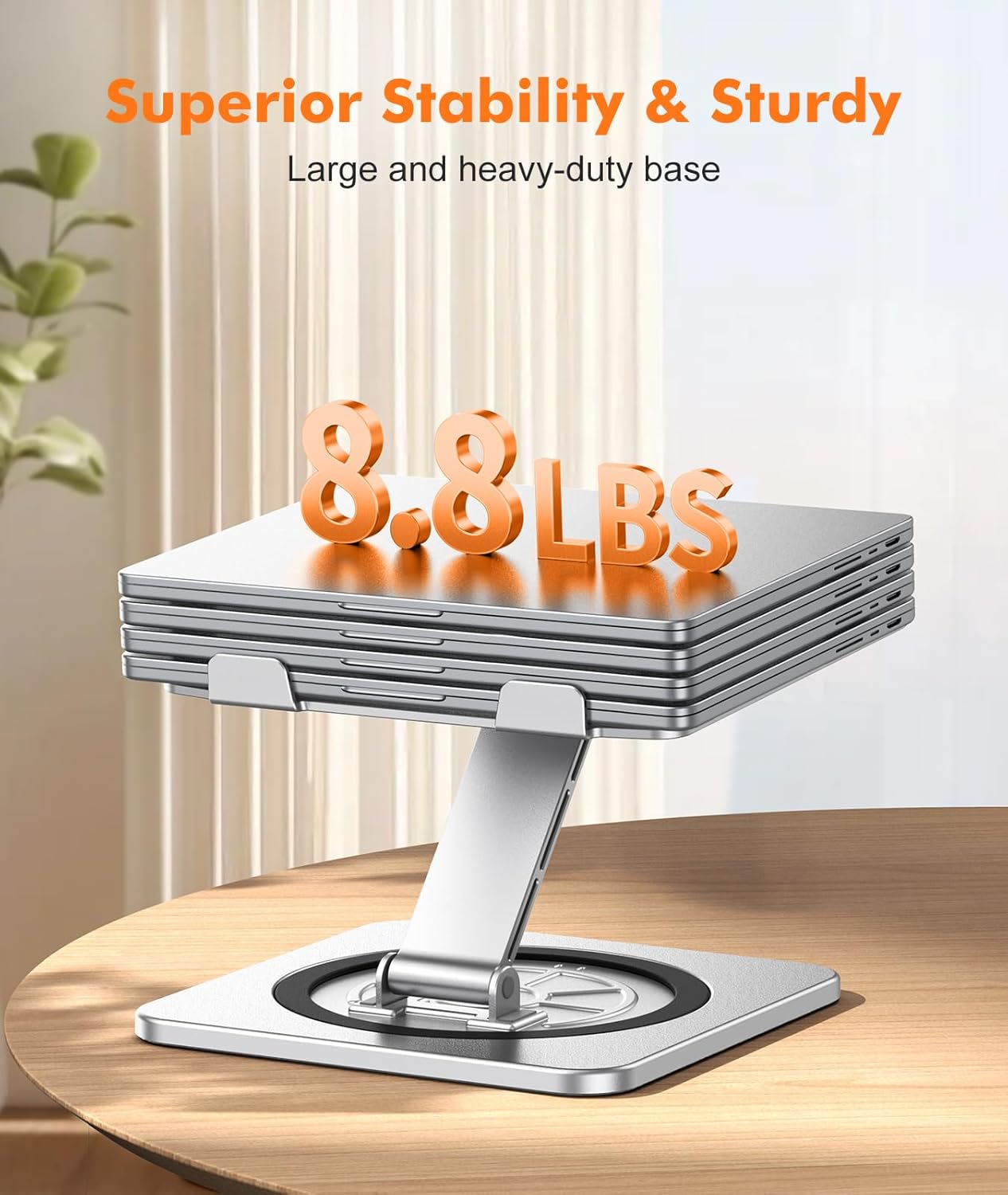 Thumbnail 2 de EOIWUY Laptop Stand with 360° Swivel Base (portable, foldable) for 10–16 inch laptops