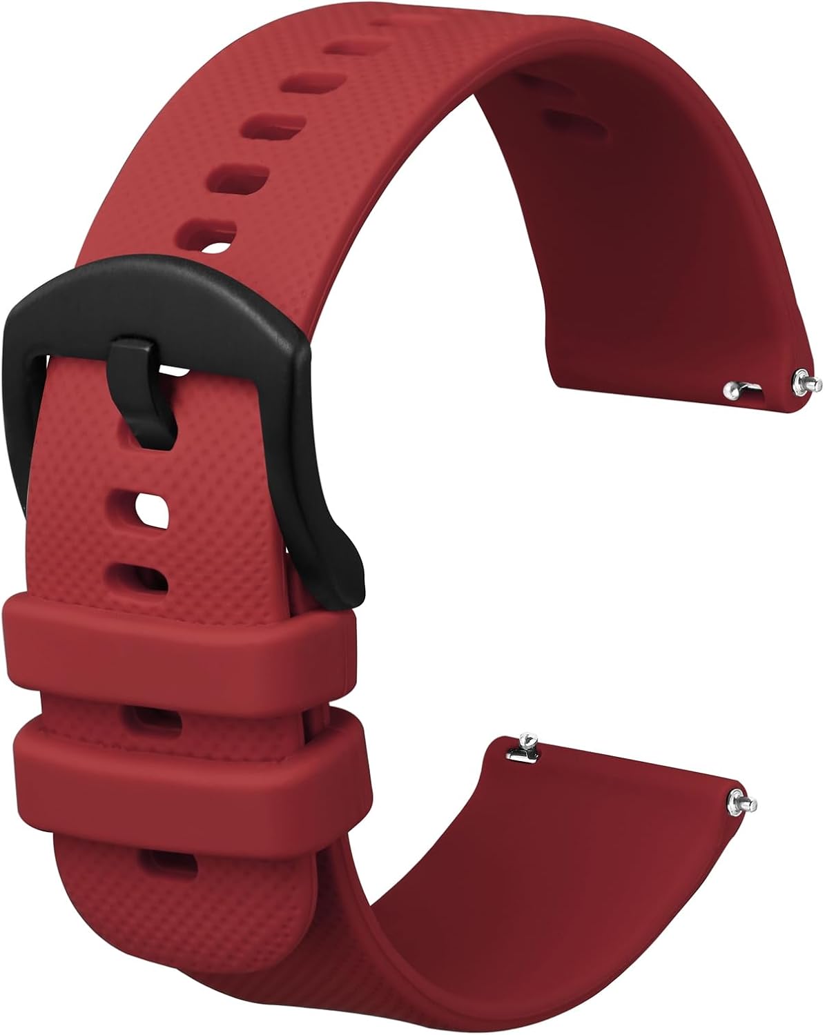 Detalle de Anbeer Silikon-Uhrenarmbänder für Herren und Damen – Schnellverschluss, 16–24 mm
