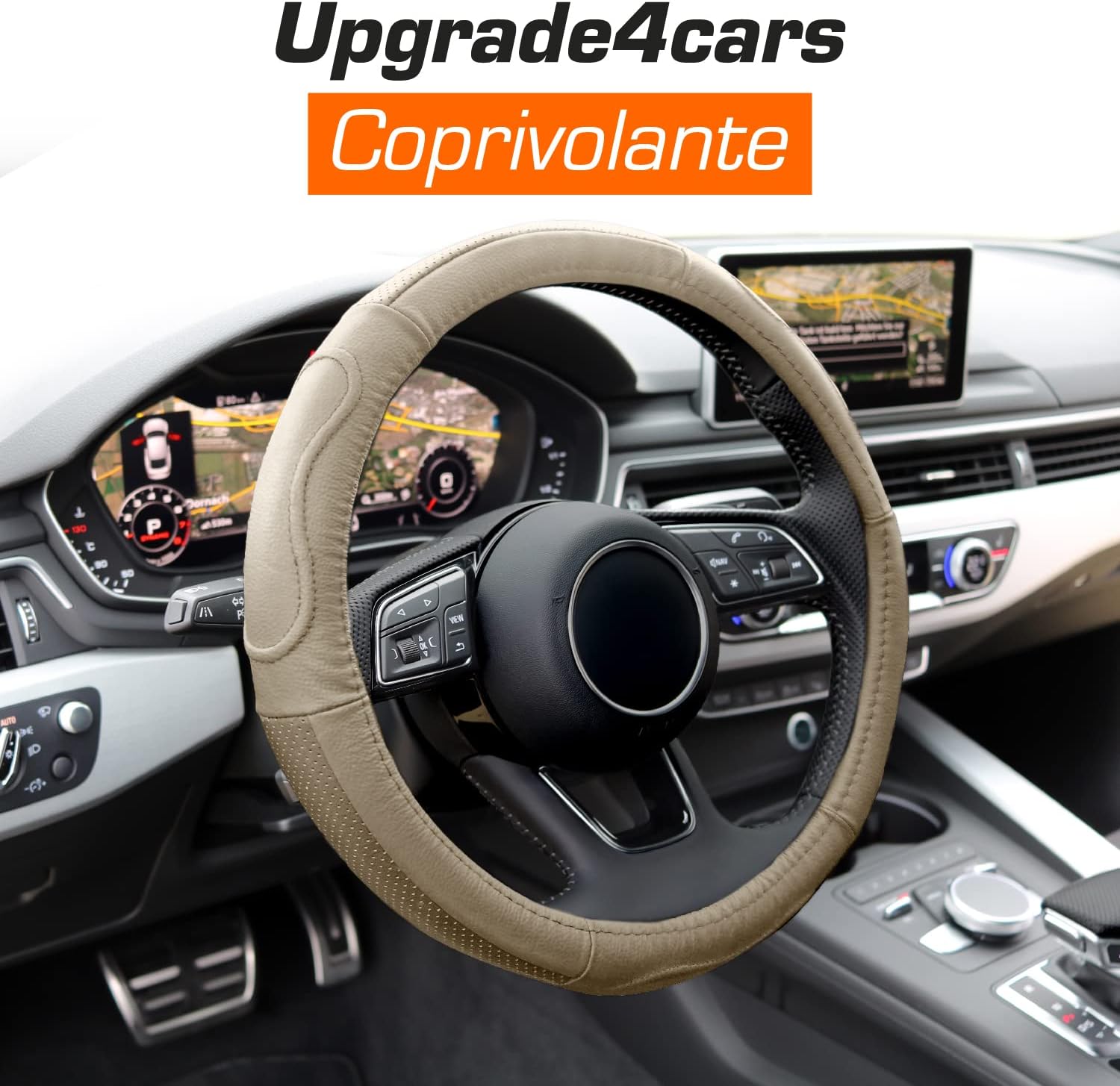 Detalle 2 de Upgrade4cars Coprivolante Beige 37–39 cm