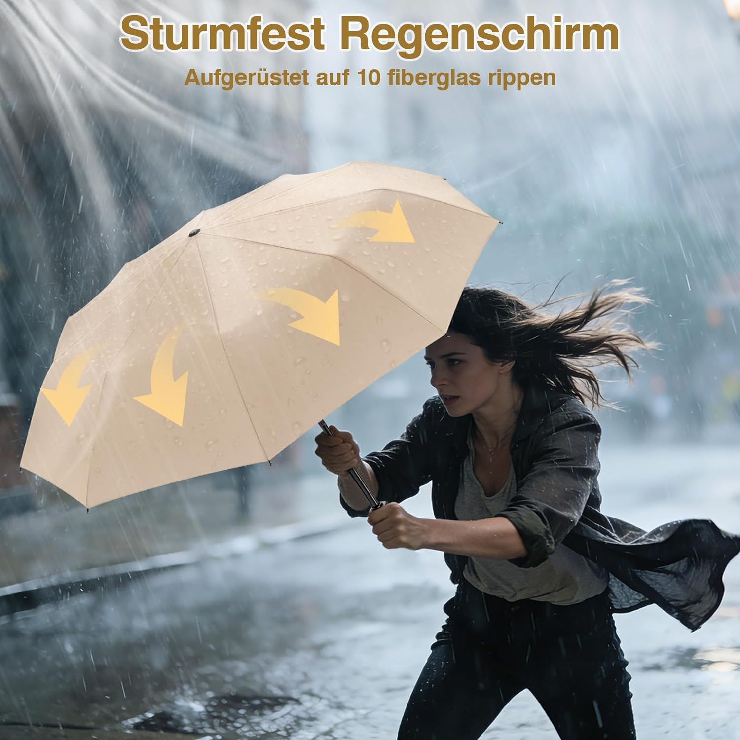 Thumbnail 4 de ZOMAKE Regenschirm Sturmfest – Klein & 114 cm großer Taschenschirm, windfest, Auto-Open/Close, UV-Schutz SPF 30+