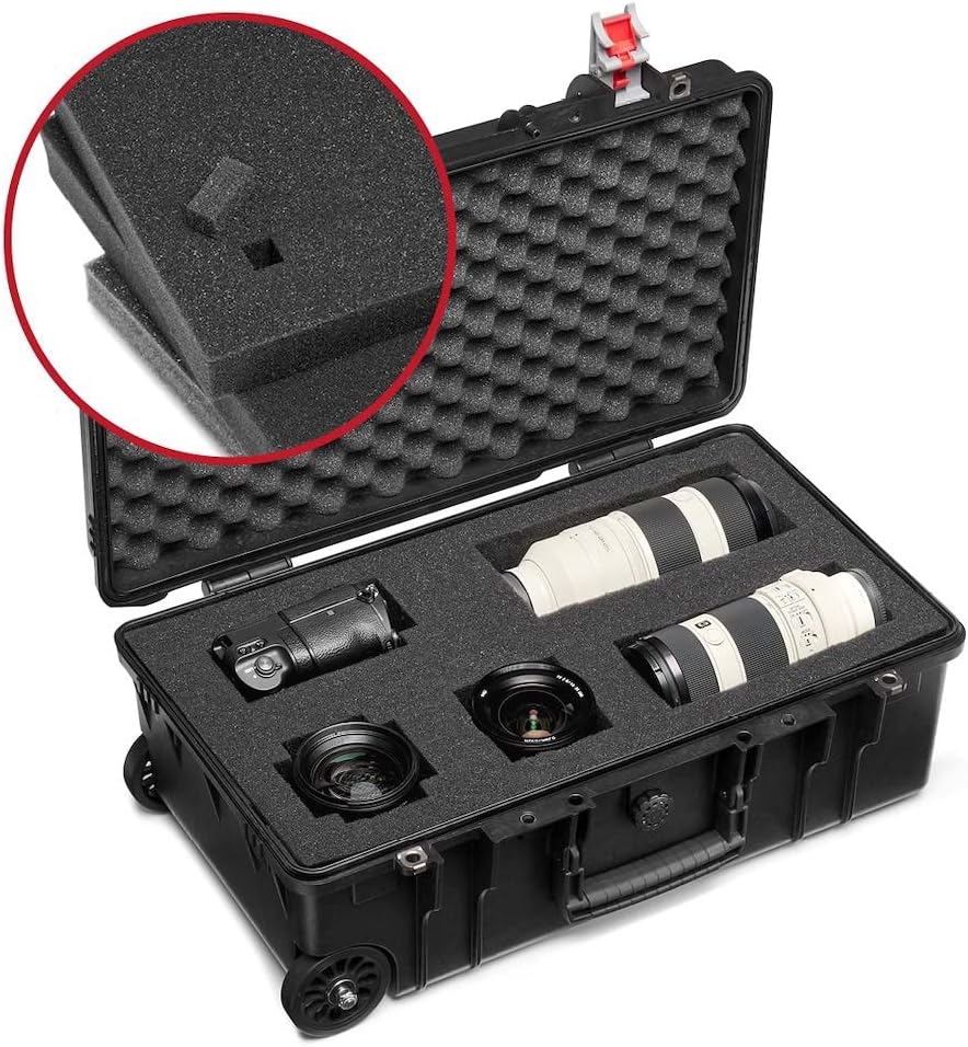 Detalle 2 de Manfrotto PRO Light Tough TH-83 HighLid: Custodia rigida per attrezzatura fotografica, IP67, design italiano