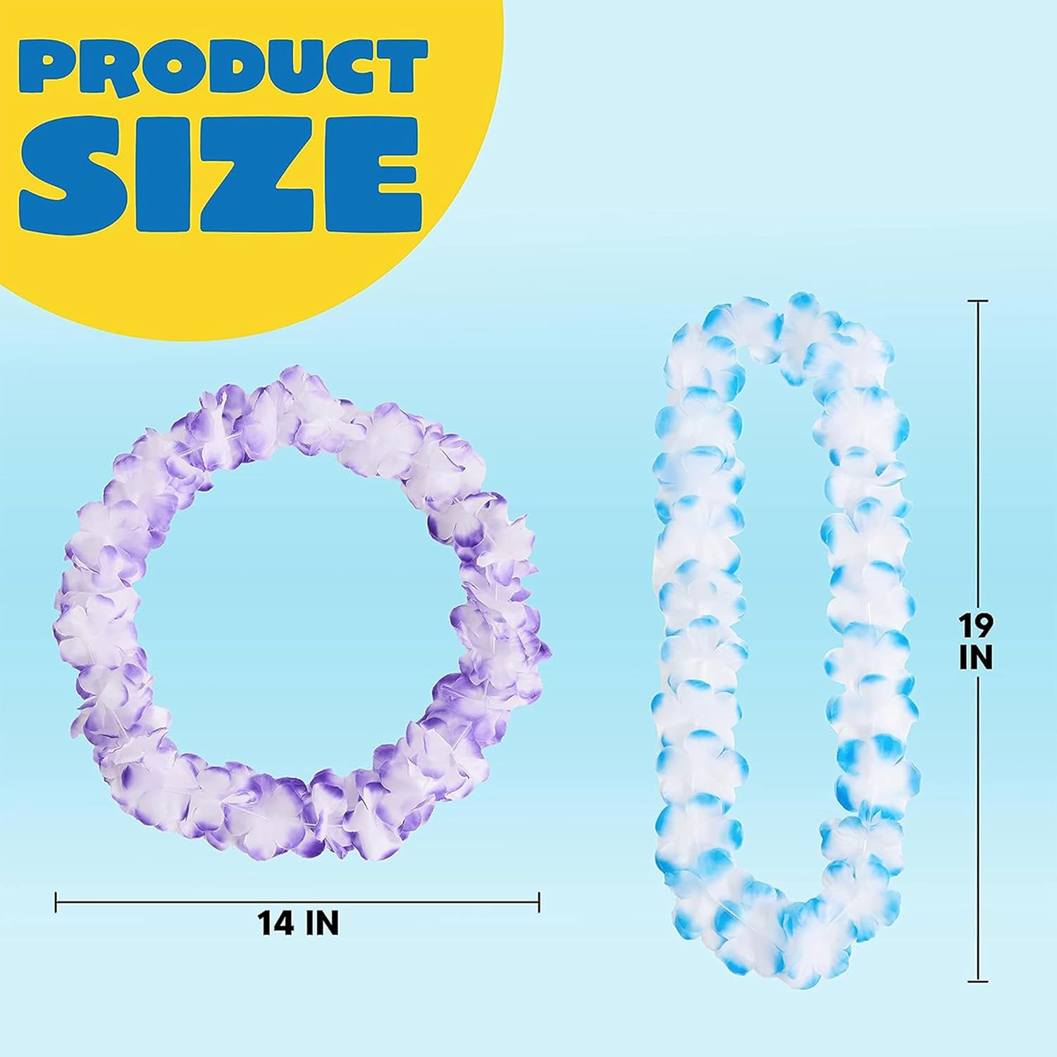Thumbnail 3 de JOYIN 24-count Hawaiian leis (full-size) for luau, beach and tropical party décor