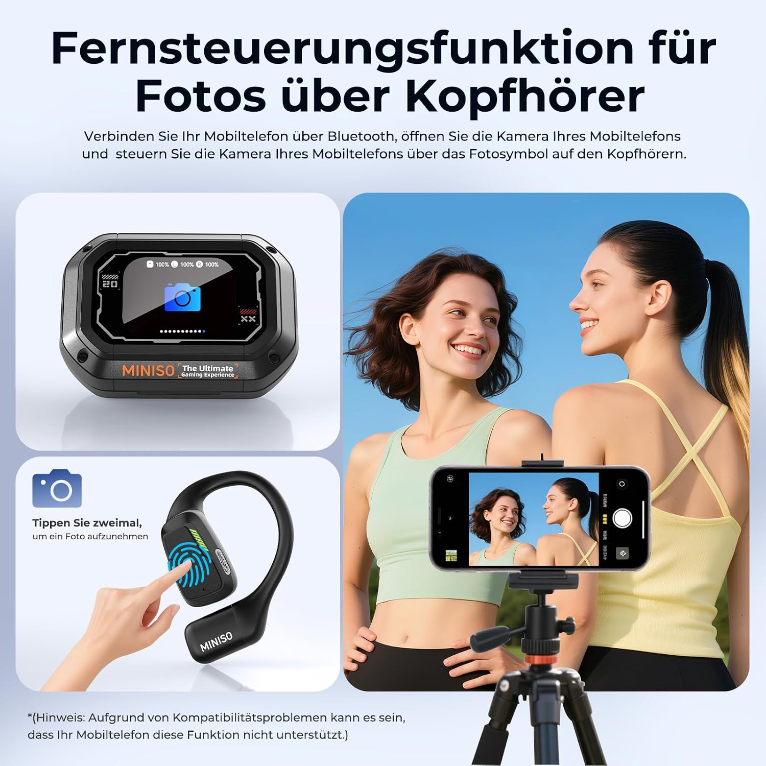 Thumbnail 5 de MINISO M98 AI Übersetzer Kopfhörer mit 134 Sprachen