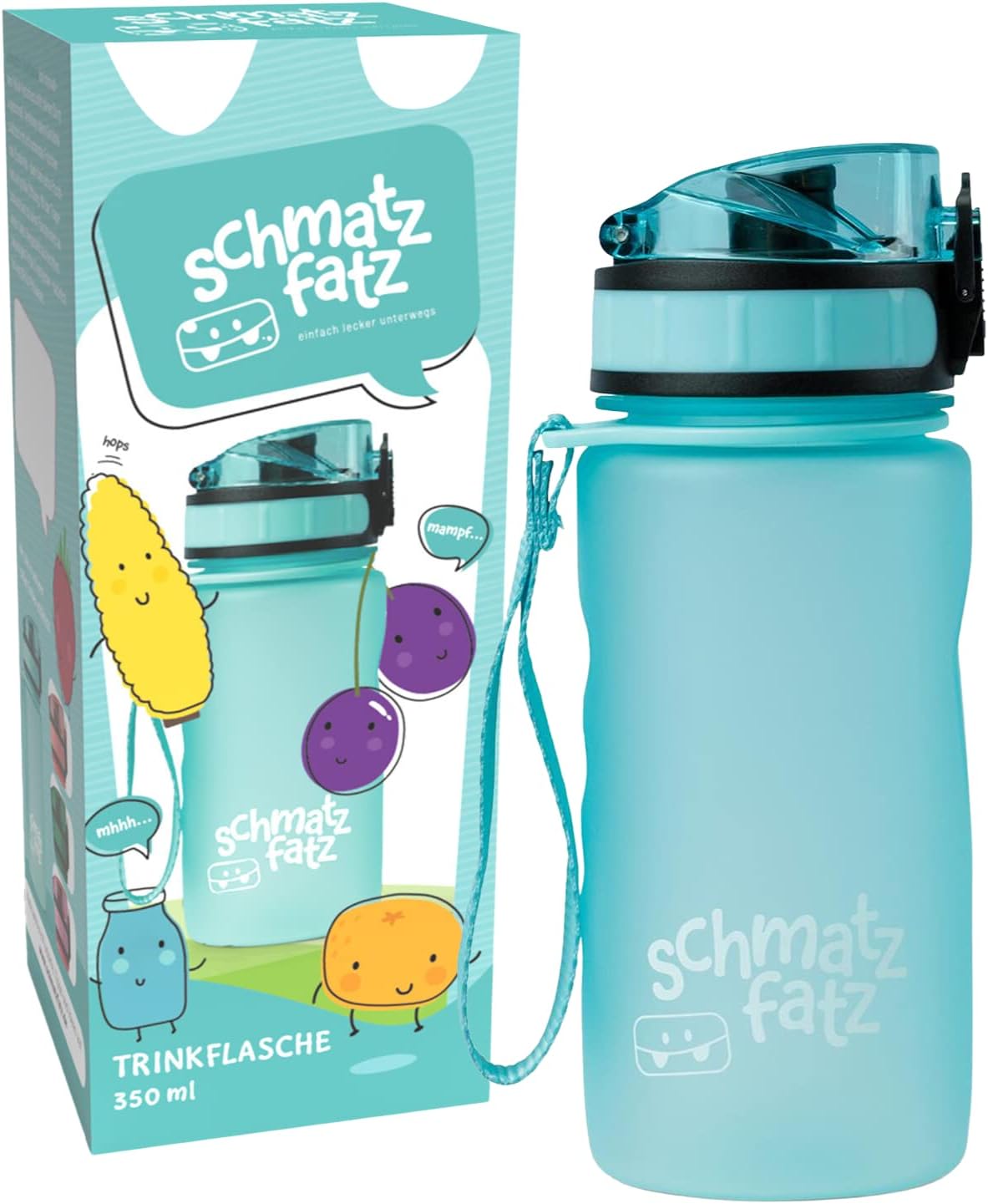 Detalle de Schmatzfatz Sportflasche 350 ml – BPA-frei, auslaufsicher und tragbar