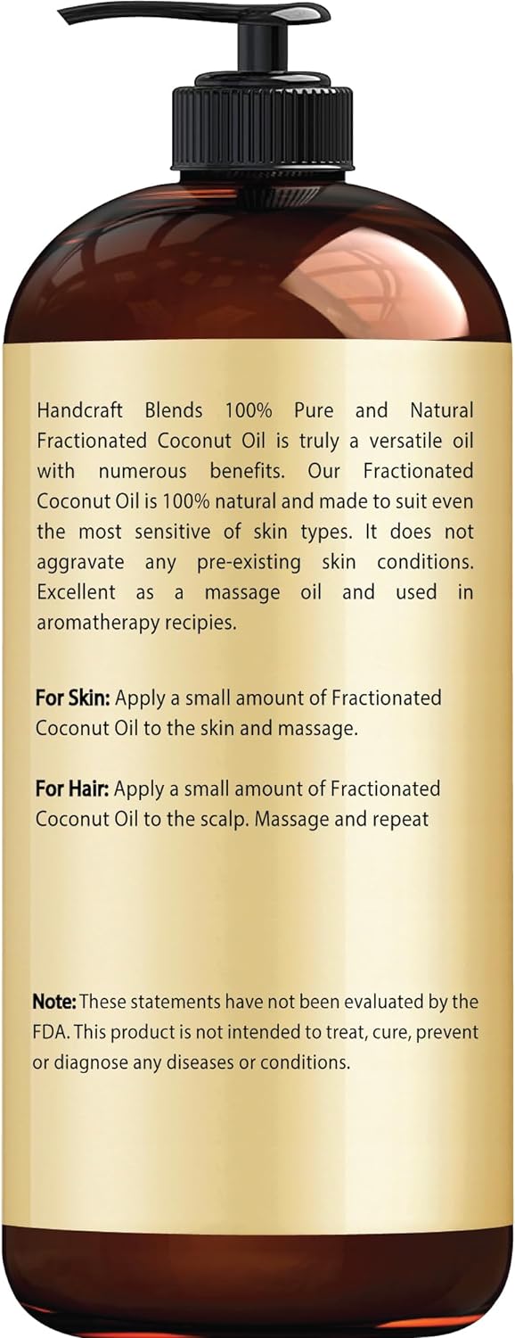 Detalle 2 de Handcraft Blends Fractionated Coconut Oil 473 ml