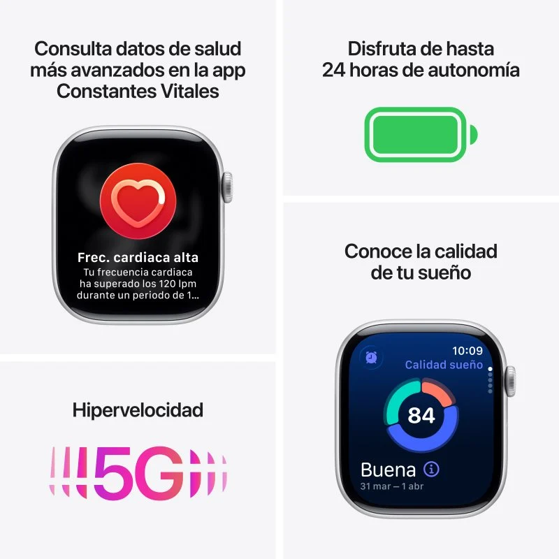Thumbnail 1 de Apple Watch Series 11 GPS + Cellular 46mm, Caja Aluminio Oro Rosa + Correa Deportiva Rosa Rubor (S/M)